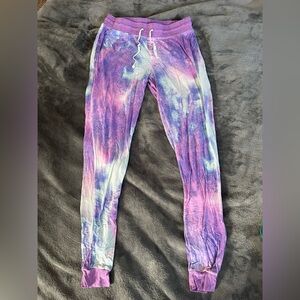 Little Sleepies Purple Watercolor Joggers